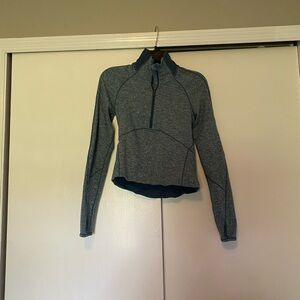 Lululemon Heather Blue Running Quarter Zip Jacket